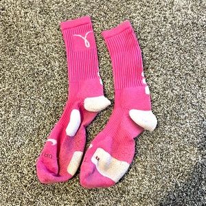Nike Ellie Pink Cancer Awareness Basketball Socks Size Large